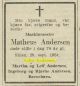 Dødsannonse Matheus Andersen