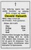 Osvald Høiseth dødsannonse