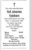Dødsannonse Rolf Johannes Fjeldheim