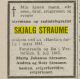 Skjalg Straume dødsannonse